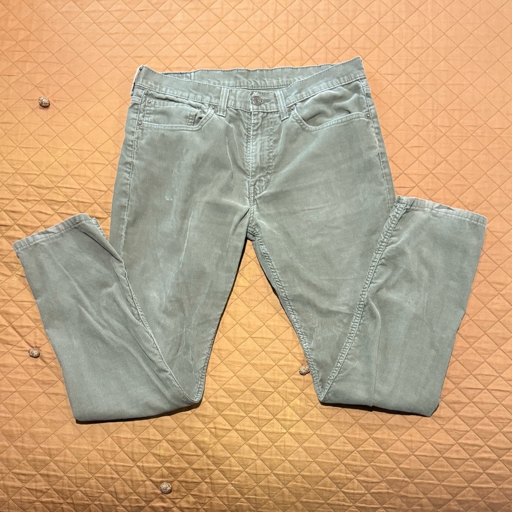 Olive Green Levi’s 511 Corduroy Pants 34 x 32